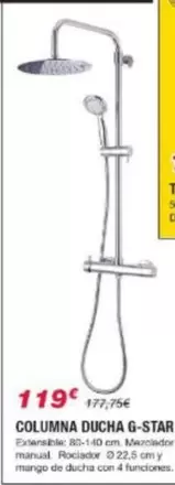 Oferta de G-Star - Columna Ducha  por 119€ en Chafiras