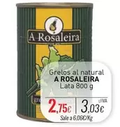 Oferta de A Rosaleira - Grelos Al Natural por 2,75€ en Cuevas Cash
