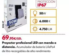 Oferta de Proyector Profesional Led Con Mando A Distancia por 69,95€ en BricoCentro