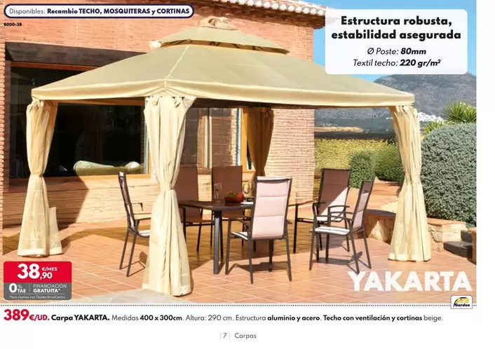 Oferta de Carpa Yakarta por 389€ en BricoCentro