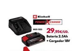 Oferta de Einhell - Batería 2.5Ah +Cargador 18V por 29,95€ en BricoCentro