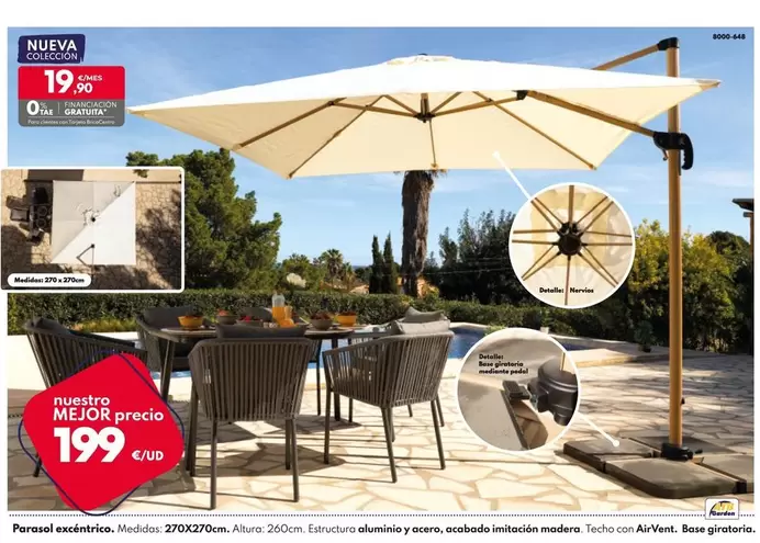 Oferta de Parasol Excéntrico por 199€ en BricoCentro