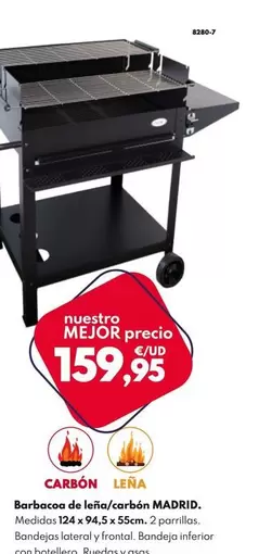 Oferta de Barbacoa De Leña/Carbón Madrid por 159,95€ en BricoCentro