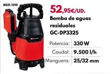 Oferta de Bomba De Aguas Residuales GC-DP3325 por 52,95€ en BricoCentro