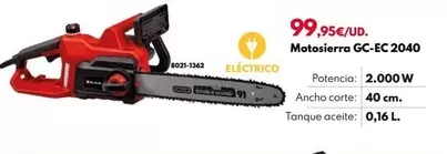 Oferta de Motosierra GC-EC 2040 por 99,95€ en BricoCentro
