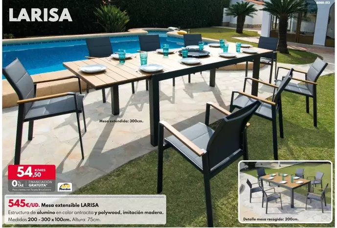 Oferta de Mesa Extensible Larisa por 545€ en BricoCentro