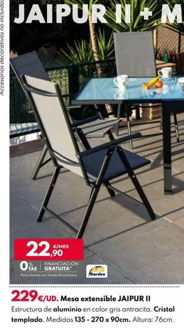 Oferta de Mesa Extensible Jaipur II por 229€ en BricoCentro