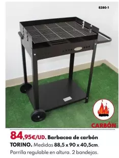 Oferta de Barbacoa De Carbón Torino por 84,95€ en BricoCentro