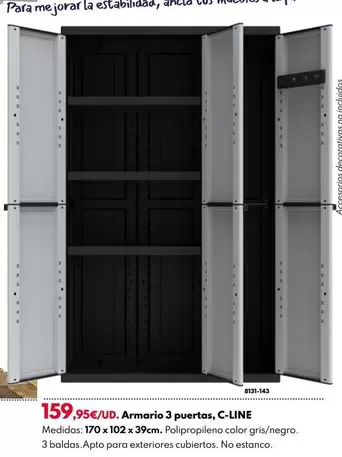 Oferta de Armario 3 Puertas, C-Line por 159,95€ en BricoCentro