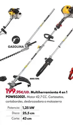 Oferta de Multiherramienta 4 En 1 POWEG3021 por 199,95€ en BricoCentro