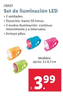 Oferta de Crivit - Set De Iluminación Led por 3,99€ en Lidl
