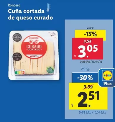 Oferta de Roncero - Cuna Cortada De Queso Curado por 3,05€ en Lidl
