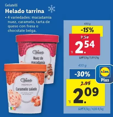 Oferta de Gelatelli - Helado Tarrina por 2,54€ en Lidl