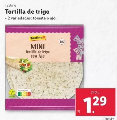 Oferta de Tastino - Tortilla De Trigo por 1,29€ en Lidl