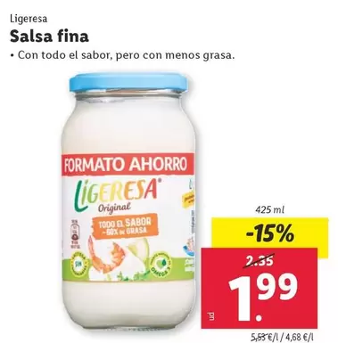 Oferta de Ligeresa - Salsa Fina por 1,99€ en Lidl