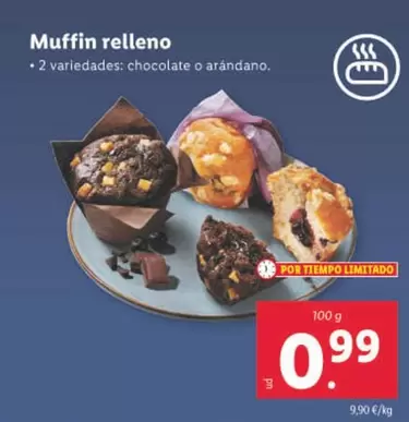 Oferta de Muffin Relleno por 0,99€ en Lidl