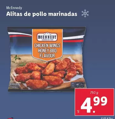 Oferta de Mcennedy - Alitas De Pollo Marinadas por 4,99€ en Lidl