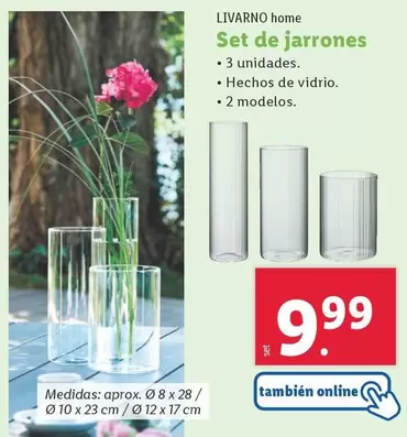 Oferta de Livarno Home - Set De Jarrones por 9,99€ en Lidl