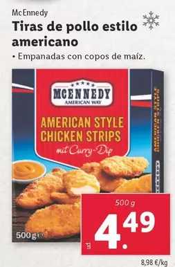 Oferta de Mcennedy - Tiras De Pollo Estilo Americano por 4,49€ en Lidl