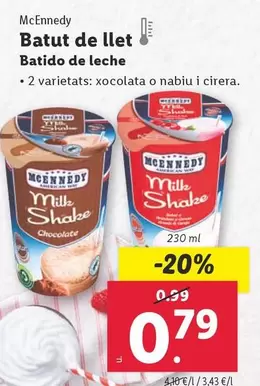 Oferta de Mcennedy - Batido De Leche por 0,79€ en Lidl