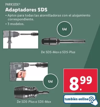 Oferta de Parkside - Adaptadores Sds por 8,99€ en Lidl