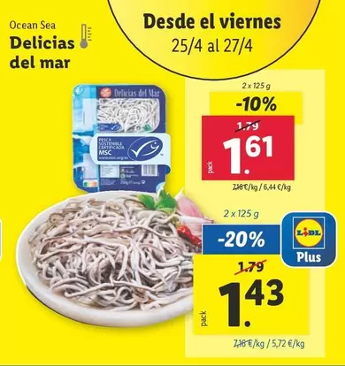 Oferta de Ocean Sea - Delicias Del Mar por 1,61€ en Lidl
