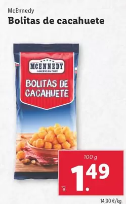Oferta de Mcennedy - Bolitas De Cacahuete por 1,49€ en Lidl