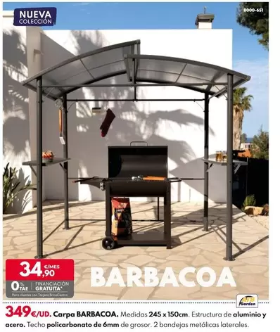 Oferta de Carpa Barbacoa por 349€ en BricoCentro