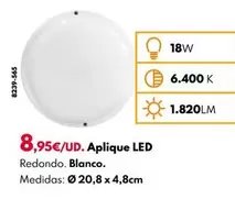 Oferta de Aplique Led por 8,95€ en BricoCentro