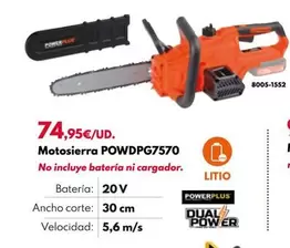 Oferta de Dual Power - Motosierra POWDPG7570 por 74,95€ en BricoCentro