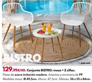 Oferta de Conjunto Bistro por 129,95€ en BricoCentro