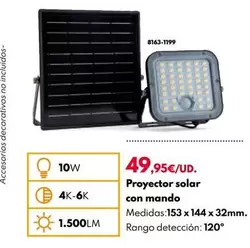 Oferta de Proyector Solar Con Mando por 49,95€ en BricoCentro