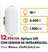 Oferta de Aplique Led Con Sensor De Infrarrojos por 12,95€ en BricoCentro