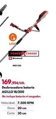 Oferta de Desodoradora Batería Agillo 18/200 por 169,95€ en BricoCentro