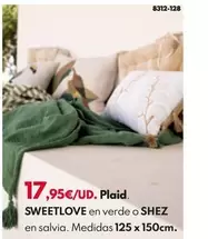 Oferta de Plaid Sweetlove O Shez por 17,95€ en BricoCentro