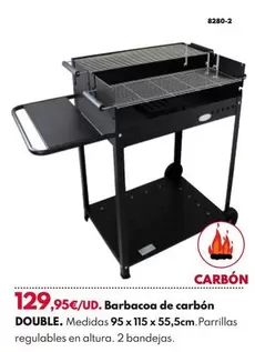 Oferta de Barbacoa De Carbón Double por 129,95€ en BricoCentro