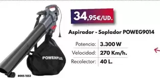 Oferta de Aspirador-Soplador POWEG9014 por 34,95€ en BricoCentro