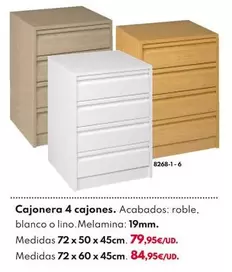 Oferta de Cajonera 4 Cajones por 79,95€ en BricoCentro