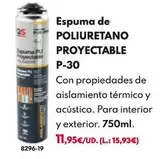 Oferta de QS - Espuma De Poliuretano Proyectable P-30 por 11,95€ en BricoCentro