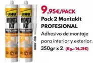 Oferta de Uhu - Pack 2 Montakit Profesional por 9,95€ en BricoCentro