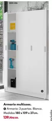 Oferta de Armario Multiusos 3 Puertas por 139,95€ en BricoCentro