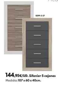 Oferta de Sifonier 5 Cajones por 144,95€ en BricoCentro