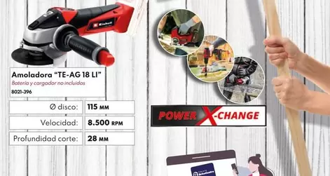 Oferta de Amoladora "TE-AG 18 LI"  por 59,95€ en BricoCentro
