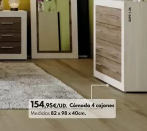 Oferta de Cómoda 4 Cajones por 154,95€ en BricoCentro