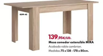 Oferta de Mesa Comedor Extensible Mira por 139,95€ en BricoCentro