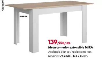 Oferta de Mesa Comedor Extensible Mira por 139,95€ en BricoCentro