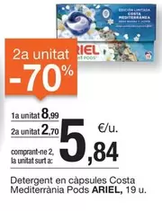 Oferta de Detergent En Capsules Costa Mediterrania Pods por 8,99€ en BonpreuEsclat