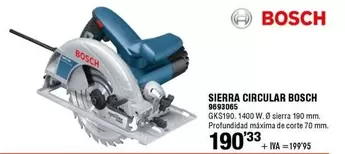 Oferta de Bosch - Sierra Circular 9693065 por 190,33€ en Cifec