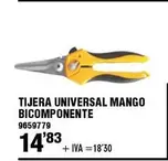 Oferta de Tijera Universal Mango Bicomponente por 14,83€ en Cifec