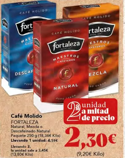 Oferta de Fortaleza - Café Molido por 2,3€ en Gadis